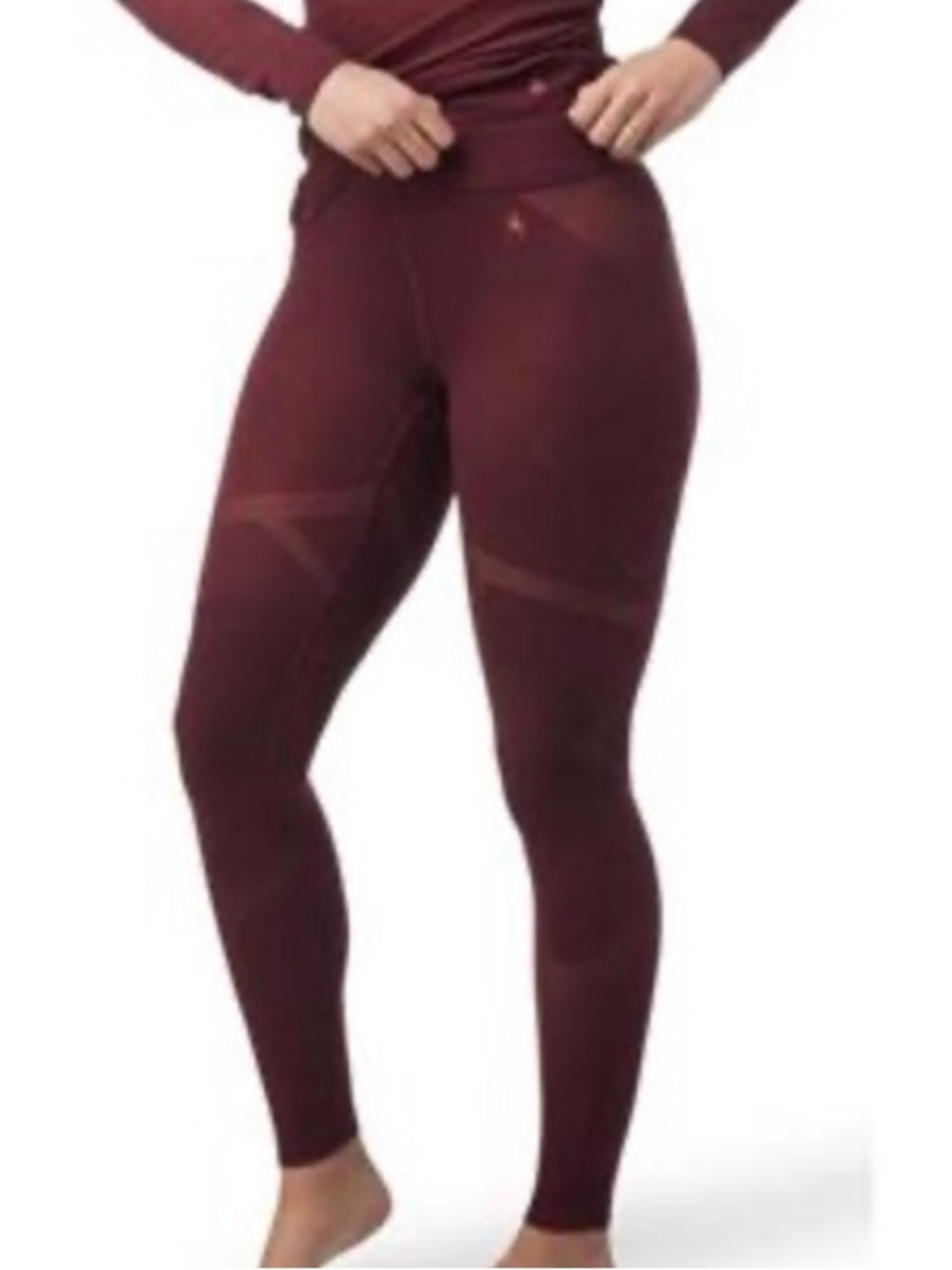 Smartwool Merino Wool Intraknit Legging Base Layer Maroon Red Small - Picture 9 of 9